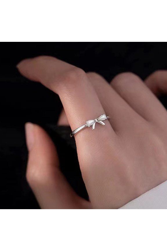 Adjustable Butterfly Bow Finger Ring With High End Texture