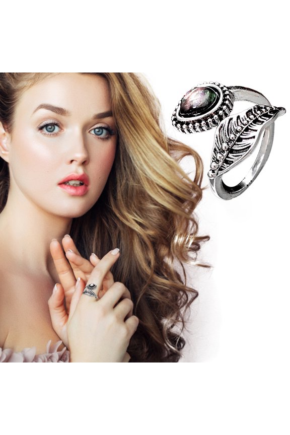 Adjustable Ring With Opening, Creative Retro Thai Silver Neutral Ring, Valentine's