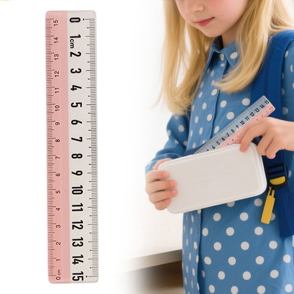 YYKihy Anti Myopia Acrylic Ruler, 15cm Double Scale Large Number