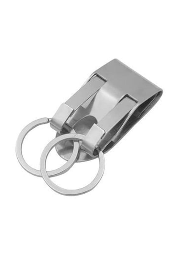 Belt Key Holder Clips Stainless Belt Clip Keychain Quick Release Clip On Holder With Detachable Key Ring Heavy Duty Belt Keyring For ID Badge Keys Or Small