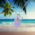 thumbnail image 1 of YYKihy Blue Wind Sea Glass Necklace Wire Beach Necklace Pearl Jewelry, 1 of 2
