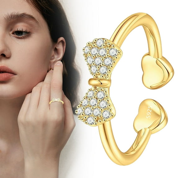 YYKihy Bow Rings For Women Non Tarnish Gold/Silver/Rose Gold Plated ...