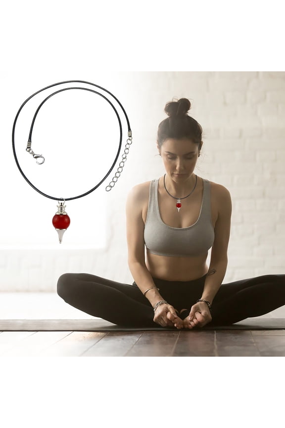 Carnelian Crystal Necklace With Carnelian Stone Ball Point - Carnelian Pendant