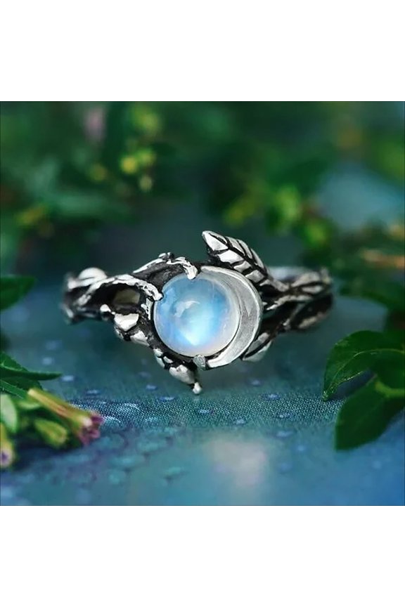 Celestial Ring Gold Twig Moon Ring Geometric Pattern Ring Jewelry