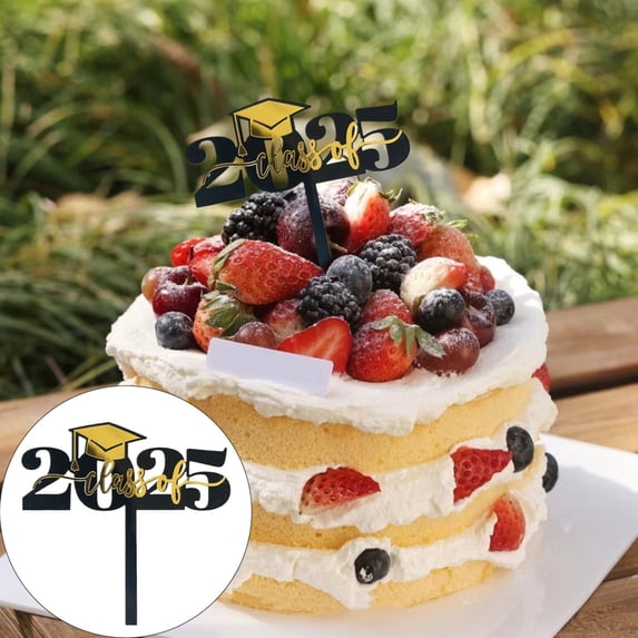 YYKihy Class Of 2025 Graduation Cupcake Toppers Glitter Diploma Cap Cupcake Picks 2025 Graduation Theme Cake Decorations
