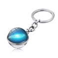 thumbnail image 1 of YYKihy Cosmic Galaxy Planet Time Gemstone Double-Sided Glass Ball Keychain Key Ring, 1 of 2