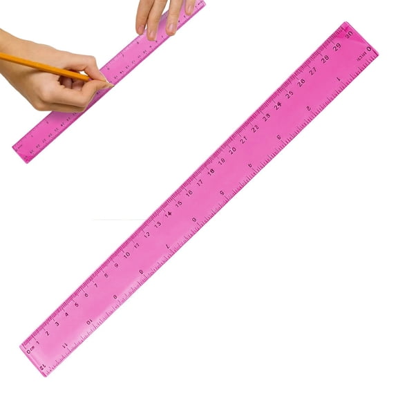 YYKihy Creative Color Plastic Ruler, 30cm Metric Inch Scale