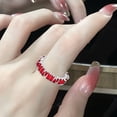 thumbnail image 1 of YYKihy Cubic Zirconia Colorful Rainbow Ring Multi Color Gemstone Ring Jewelry, 1 of 6