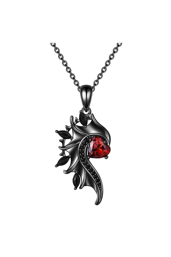 Devil Pendant Diamond Heart Zircon European And American Simple Gift Necklace
