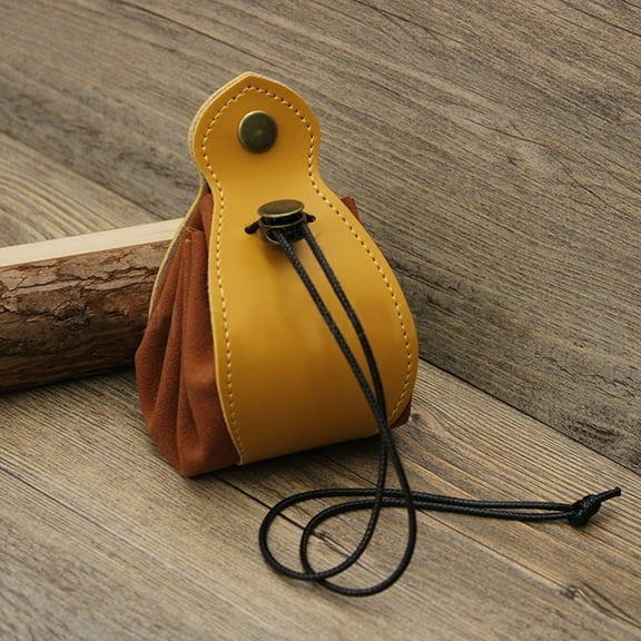YYKihy Drawstring Leather DND Dice Bag Role Playing Game Dice Soft Foldable And Storage Bag For D&D Dice Jewelry Keys And Other Small Accessories
