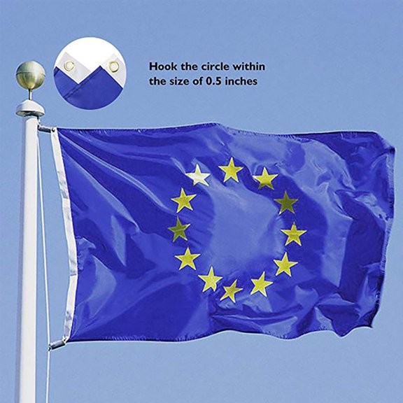 YYKihy EU 5 Flag Flag Flag in European For Outdoors 3ft x Polyester Of the Home Decor