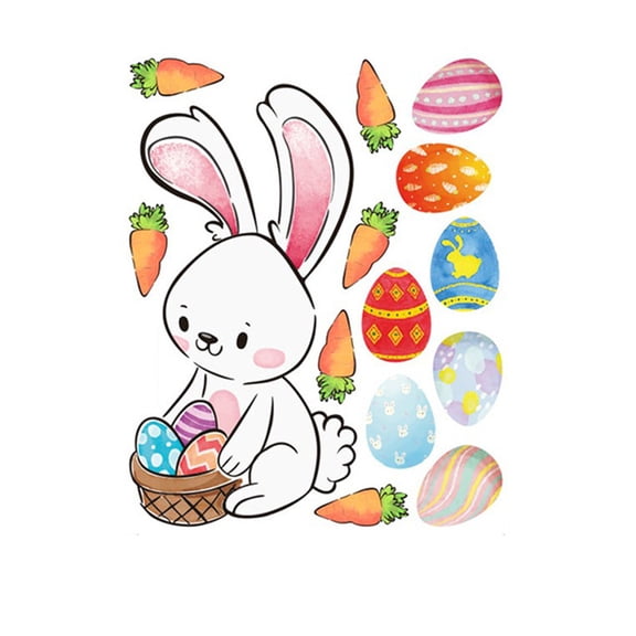 YYKihy Easter Stickers Refrigerator Stickers PVC Decorative Graffiti Wall Stickers
