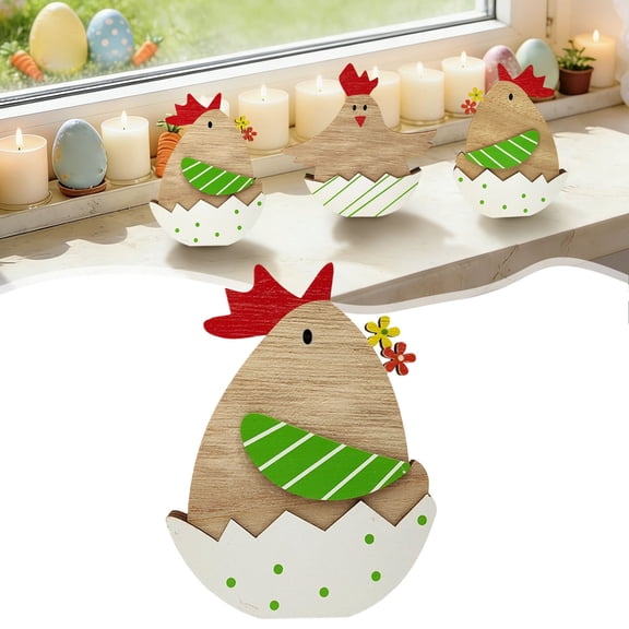 YYKihy Easter Wooden Bunny Decorations Farmhouse Style Table Mantel Tray Sign Indoor Home Easter Bunny Decor For Spring Holiday Decorating