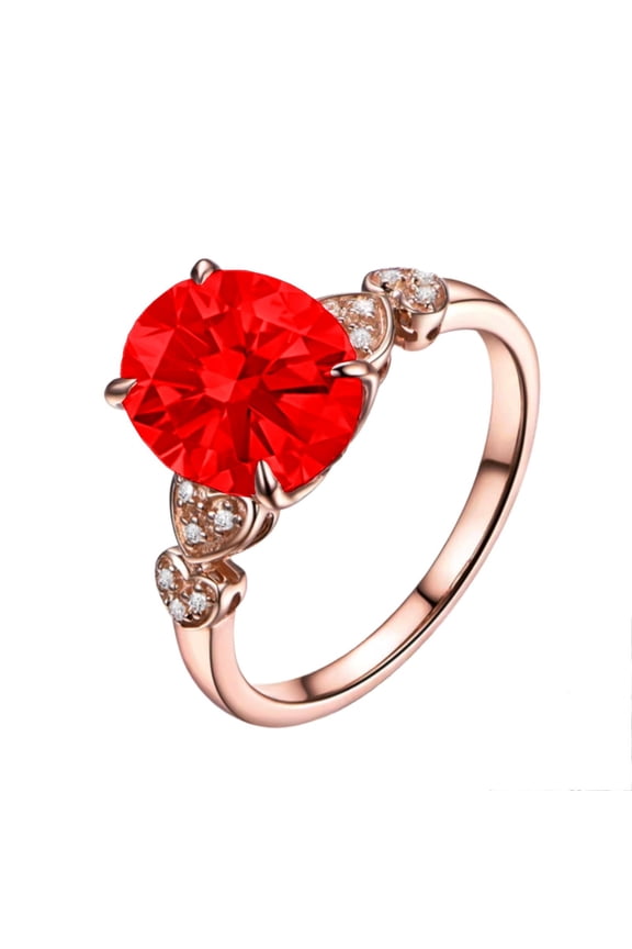 Engagement Ring Cluster Red Ring Multi Stone Ring Ring July Birthstone Ring