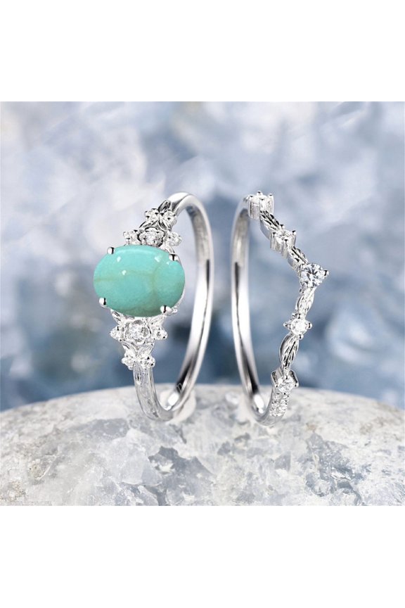 European And American Punk 1 Wedding Ring Light Six Zircon Couple Engagement And Proposal Ring