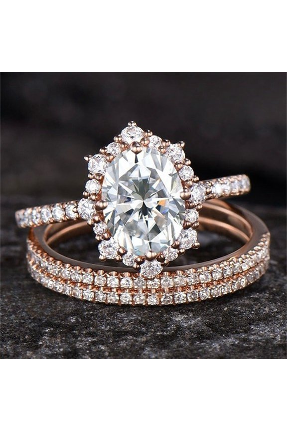 European And American Punk 1 Wedding Ring Light Six Zircon Couple Engagement And Proposal Ring