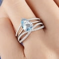 thumbnail image 1 of YYKihy Exquisite Diamond Ring Elegant Rhinestone Ring Jewellery Rings Women Fashion Diamond Blue Zircon Rings For Women, 1 of 8