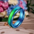thumbnail image 1 of YYKihy Fashion Thermochromic Stainless Steel Ring Color Changing Ring Jewelry Gifts, 1 of 8