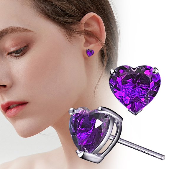 YYKihy Fashionable Mini Heart Shaped Zircon Earrings With Women's Hearts Colorful And Earrings Heart Shaped Earrings With Their Cute Heart Shaped Shape Symbolize Love And Warm