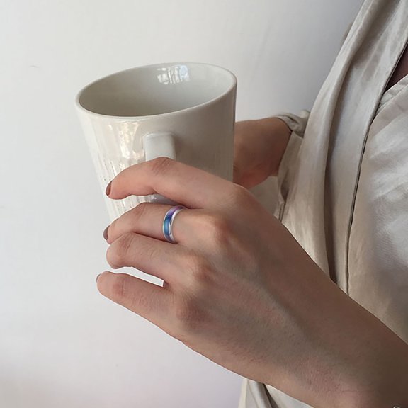 YYKihy Fashionable Temperature Sensitive Glaze Seven Color Color Changing Ring Light