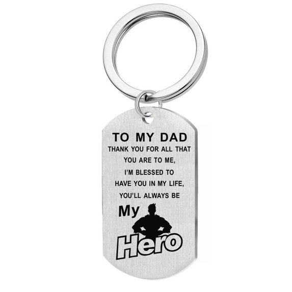 YYKihy Father's Day Gift Pendant Necklace TO MY DAD Letter Key Chain Present