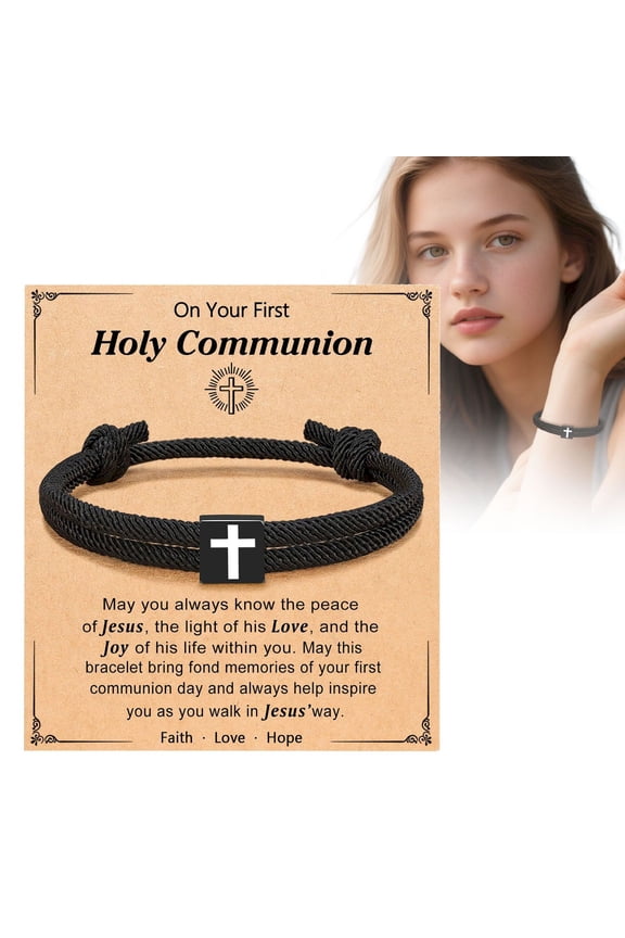 First Holy For Boys Bracelet 1st Recuerdos Comunion Decoracion Simple String Bracelets As Grandson