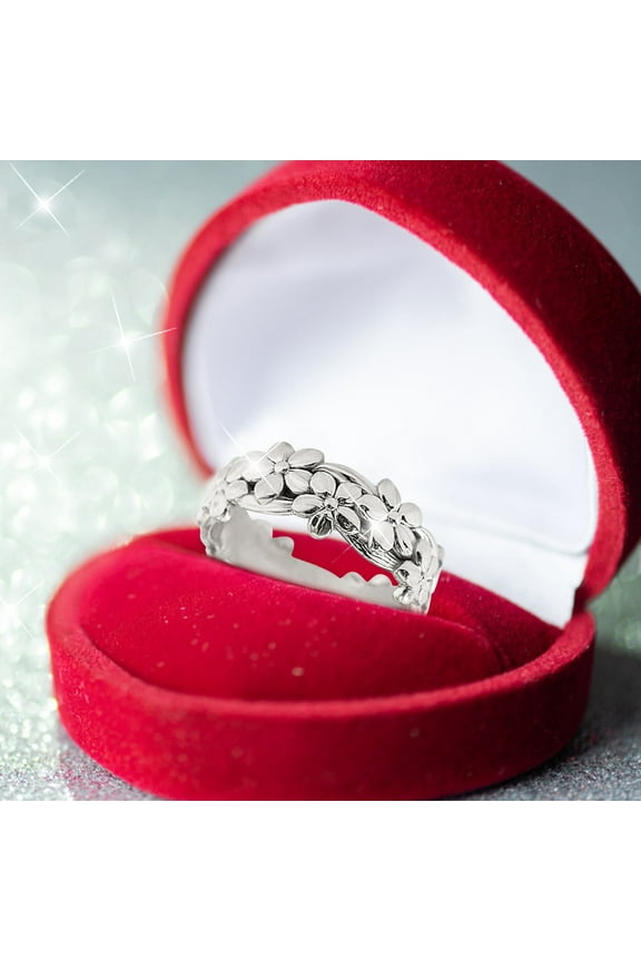 Flower Shape Around Rings Women Fashion Trend Full Flower Ring Ladies Jewelry Diamond Rings For Women Size 5 11