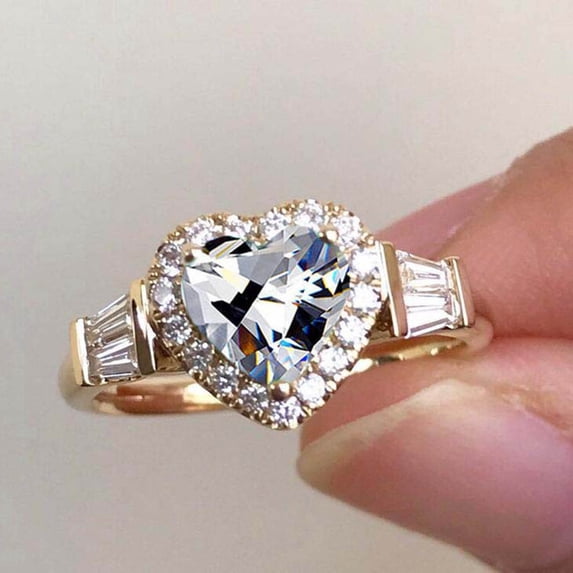 YYKihy Gemstone Birthstone Sapphire Statement Engagement Rings For Women Anniversary Promise Rings For Her