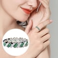 thumbnail image 1 of YYKihy Geometric Zircon Ring And Simple Design Shining Jewelry That Highlights Modern Style And Charm Perfect For Mothers And Friends, 1 of 6