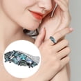 thumbnail image 1 of YYKihy Geometric Zircon Ring And Simple Design Shining Jewelry That Highlights Modern Style And Charm Perfect For Mothers And Friends, 1 of 7