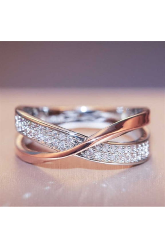 Give My Daughter Card Ring Forever Love Knot Ring And Rhinestone Information Card Jewelry Gift Silver Adjustable Knot Card Ring