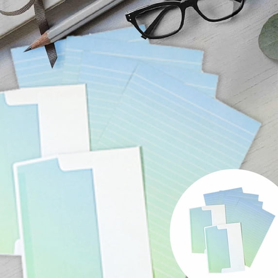 YYKihy Gradient Green Morandi Stationery Set 4 Papers 2 Envelopes 5.5×8.3 Inch - Clearance Sale