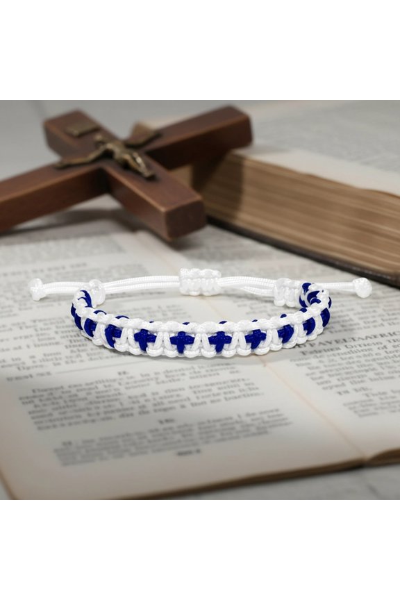 Hand Woven Flat Knot Bracelet Nylon Rope Adjustable Size Stylish Design Lightweight Daily Accessory