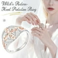 thumbnail image 1 of YYKihy Handmade Witch’s Knot Ring Bicolor Knot Ring With Cubic Zirconia Your Loved Ones Silver Jewelry For Women, 1 of 7