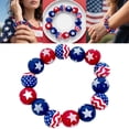 thumbnail image 1 of YYKihy "Independence Day Style Beaded Bracelet Patriotic Red White & Blue Design Ideal For 4th Of July Celebrations And American Themed Events", 1 of 5