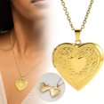 thumbnail image 1 of YYKihy KeyStyle Heart Locket Necklace For Women Personalized Necklaces That Holds Pictures Vine Heart Photo Locket Necklace Mother’s Day Jewelry For Women, 1 of 9