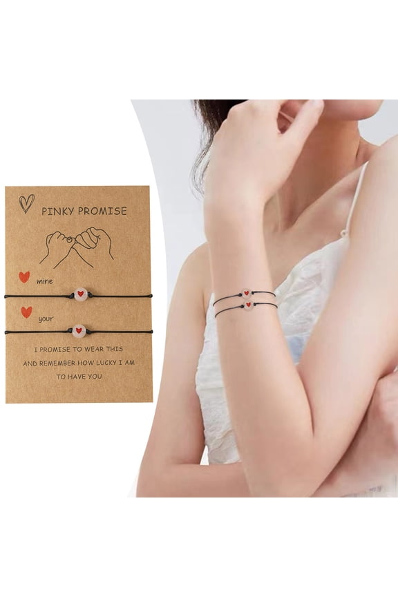 Luminous Love Bead Friendship Couple Draw Hook Card Bracelet Adjustable Hand Rope