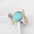 thumbnail image 1 of YYKihy Luxury Creative Turquoise Enamel Ring Women's Jewelry, 1 of 6