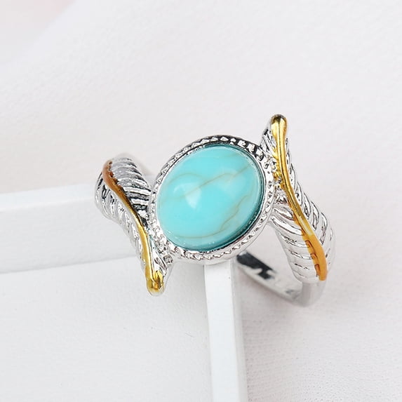YYKihy Luxury Creative Turquoise Enamel Ring Women's Jewelry