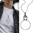 thumbnail image 1 of YYKihy Magnifying Glass Necklace Magnifying Glass Pendant Necklace Retro Reading Magnifying Glass Magnifying Glass Suitable For Books Newspapers Reading Crafts Needlework, 1 of 8
