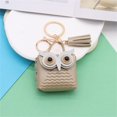 thumbnail image 1 of YYKihy Multipurpose Cute Mini Bag Keychain Leather Owl Tassel Keychain Owl Coi N Purse Keychain, 1 of 9