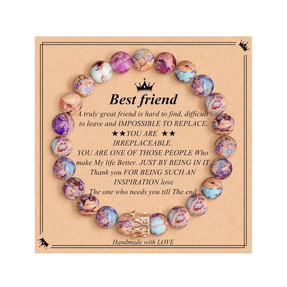 YYKihy Natural Stone Beaded Bracelet For Women Gift Bracelet For Mom/good Friend/sister/teacher/ Stone Rhodolite Bead Gift Bracelet