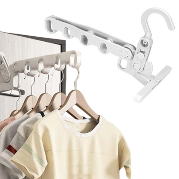 YYKihy New Foldable Clothes Hanging Rack With 5 Holes Portable Drying Rack For Laundry Travel Hangers Closet Organizer Indoor And Dorm Use