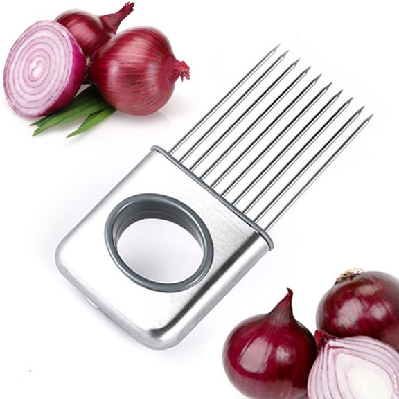 YYKihy Onions Holder Vegetable Potato Cutter Slicers Gadget Stainless Steel Fork