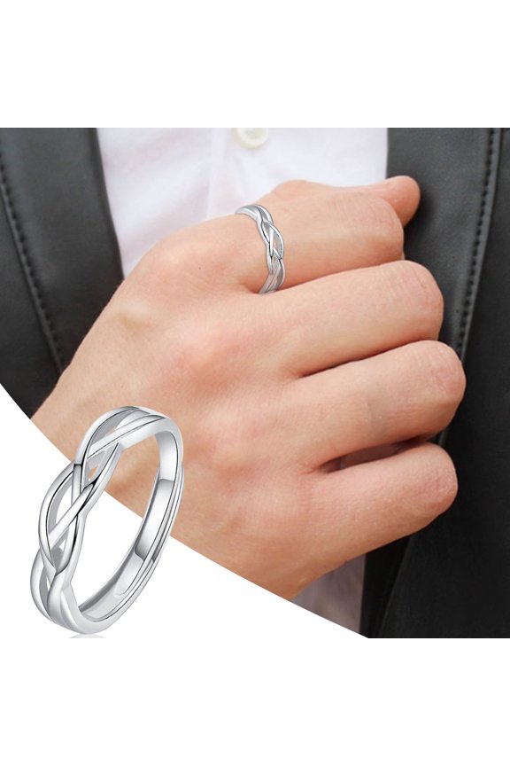 Open End Rings Adjustable Size Couple Wearing Valentine's Day Rings Proposal Rings Women's Rings With Adjustable Openings Give Simple Couple