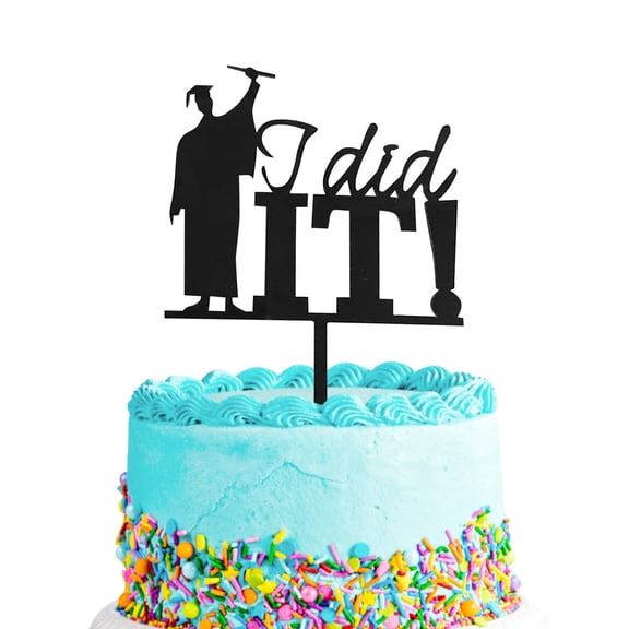 YYKihy Personalized Cake Topper Custom Congrats Graduation Hat Student Class Of 2022 Double Sided Glitter Card Baby