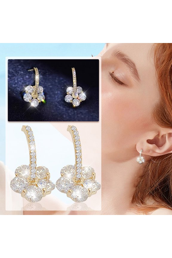Petal Earrings 2022 Temperament Earrings Long Earrings