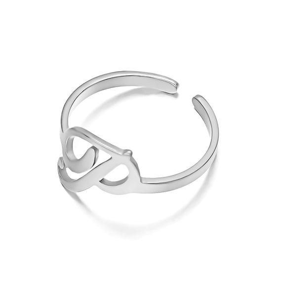 YYKihy Plated Initial Tag Rings A Z Adjustable Letter Rings Non Tarnish ...