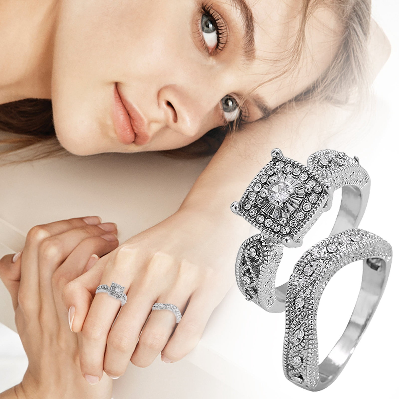 7 Layer Rings YYKihy Popular Luxury Double Layer Ring Jewelry Luxury Fashion ...
