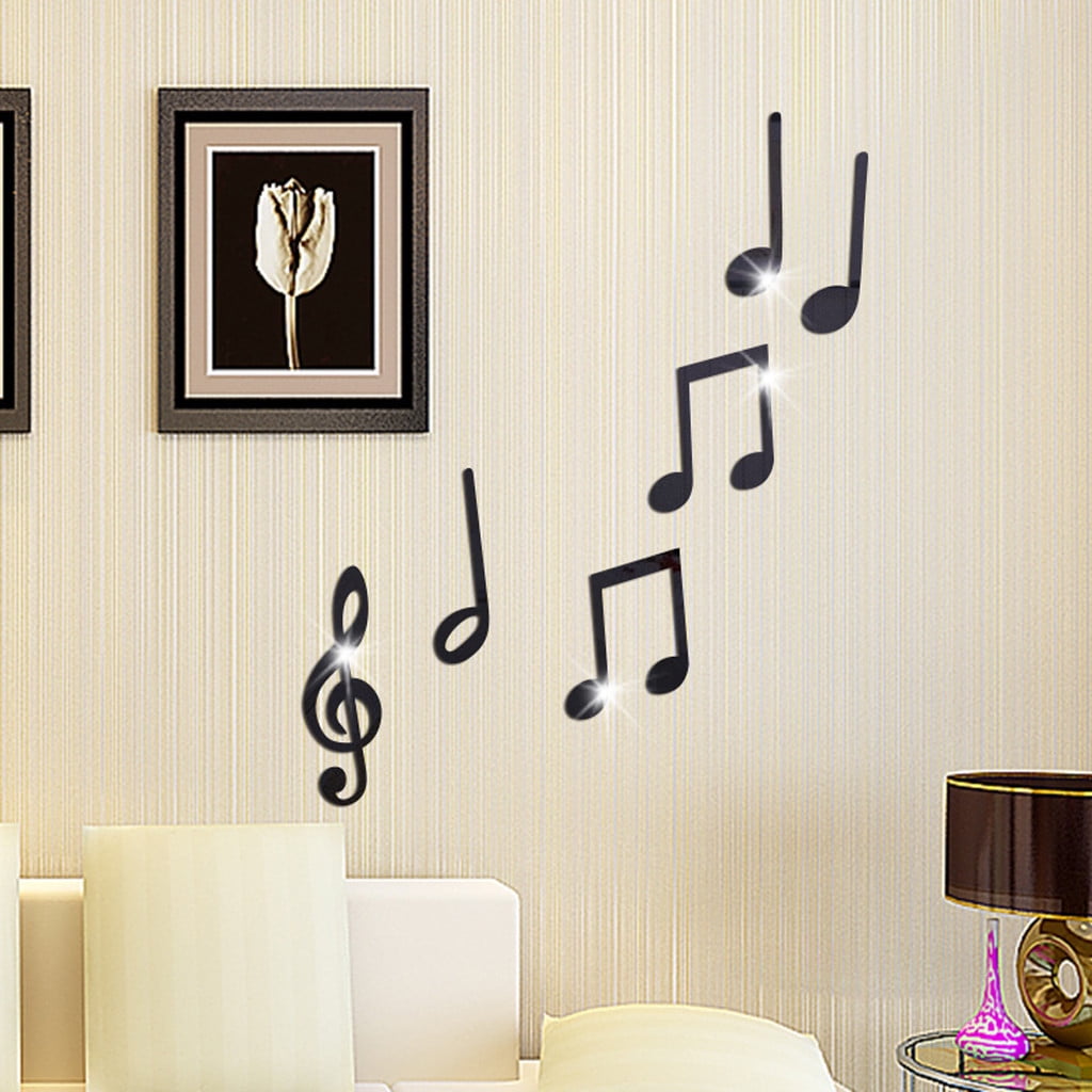 Musical Note Mural YYKihy Removeable Vinyl Art Musical Note Wall Sticker Wall Home Decor ...